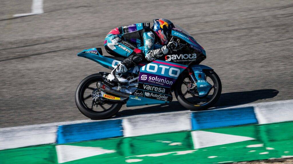 David Alonso ai test di Jerez Moto3 2024.