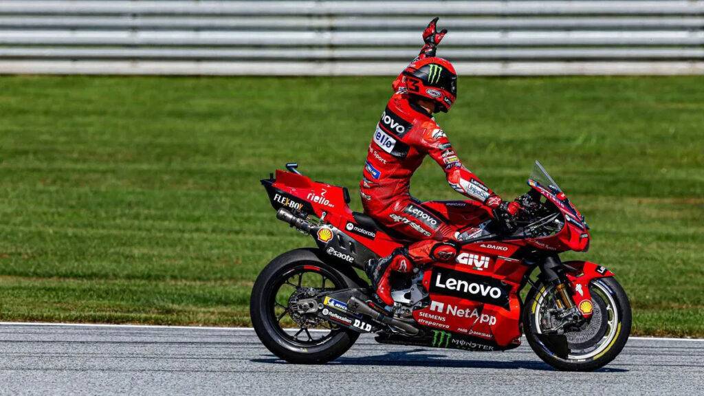 Bagnaia vince la Sprint del gran premio d’Austria. Pecco e Jorge a 250 punti.