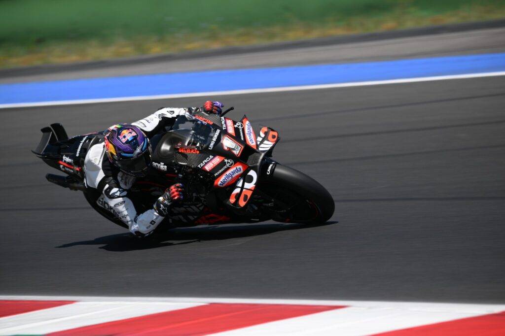 Jorge Martin nel test svolto a Misano pochi giorni fa