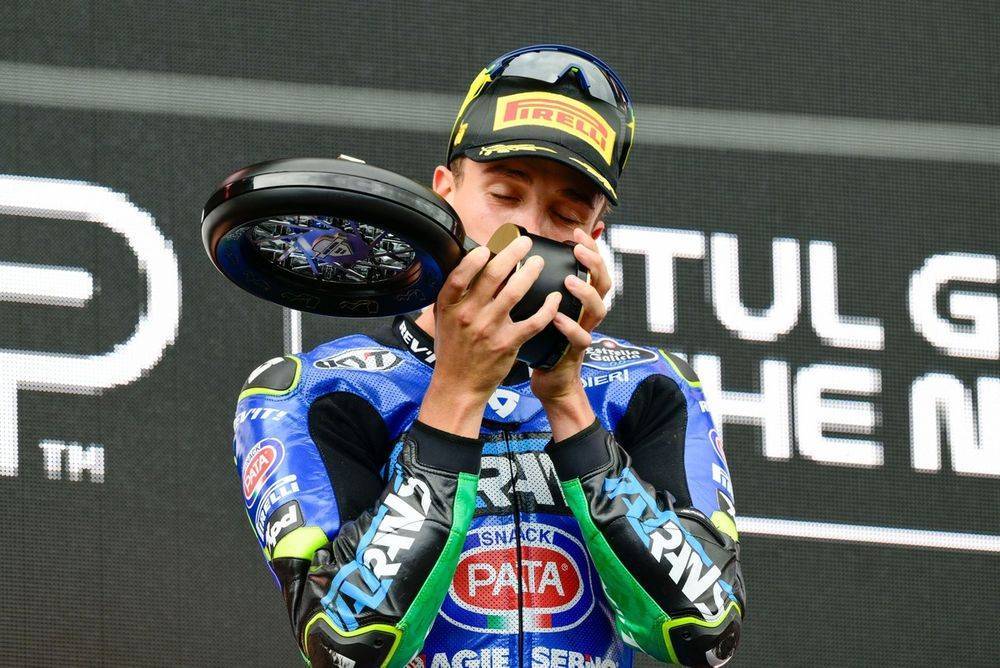 Diogo Moreira dopo la vittoria ad Assen